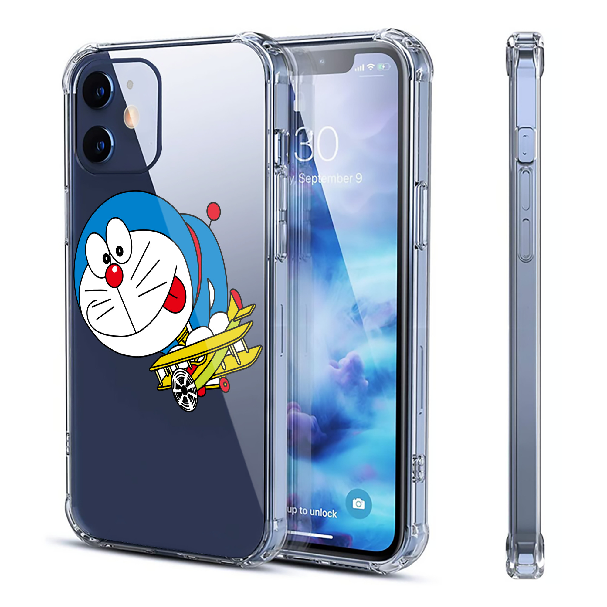 （画像用） ドラえもん Doraemon 【iPhone 12シリーズ対応】透明スマホケース（クリアソフトケース）